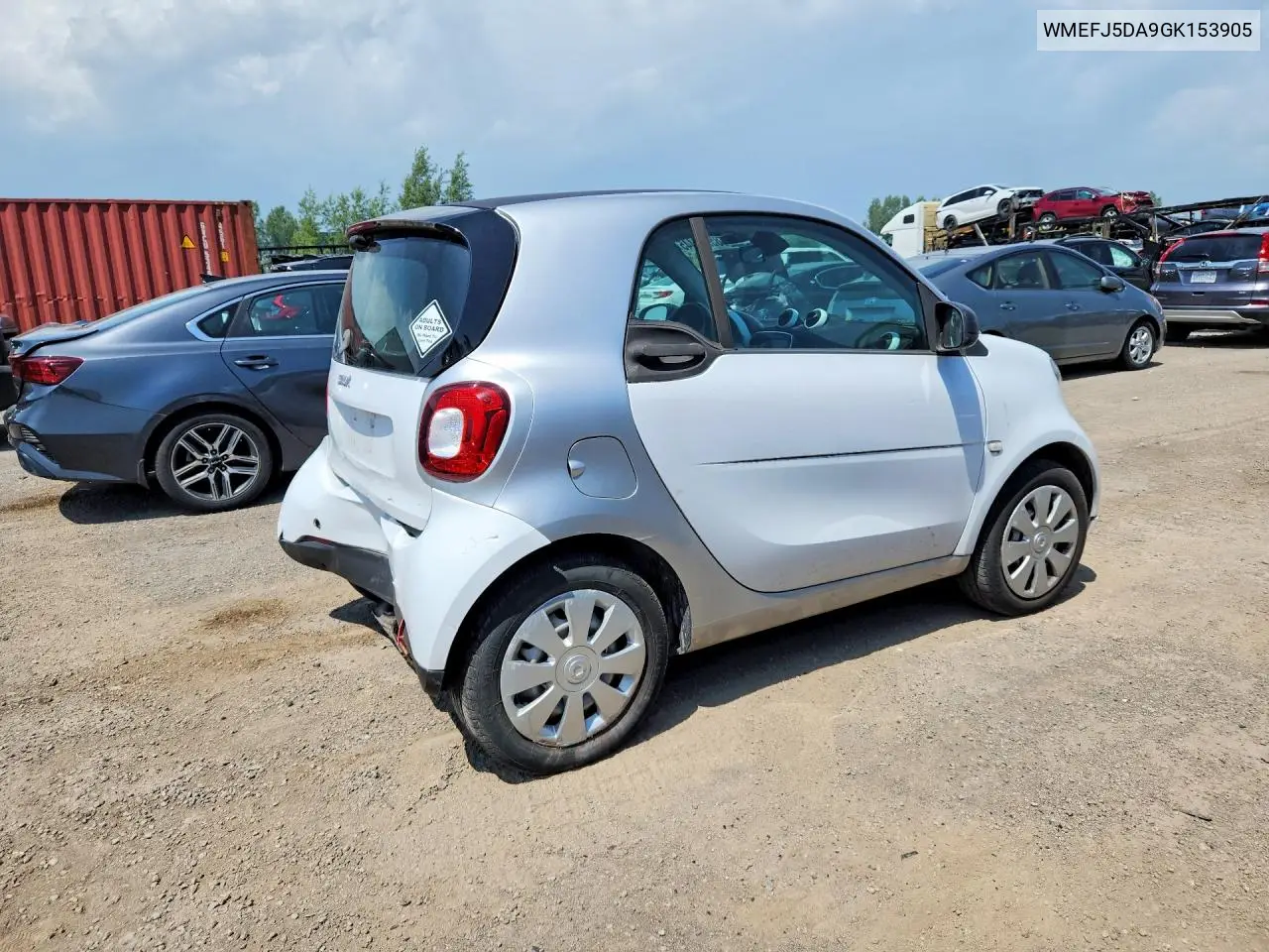 2016 Smart Fortwo VIN: WMEFJ5DA9GK153905 Lot: 85978445