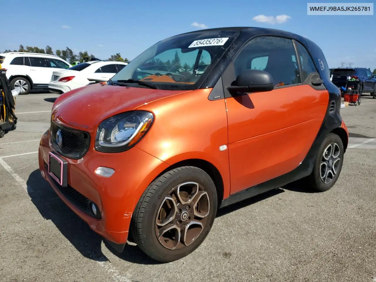 2018 Smart Fortwo VIN: WMEFJ9BA5JK265781 Lot: 55435276