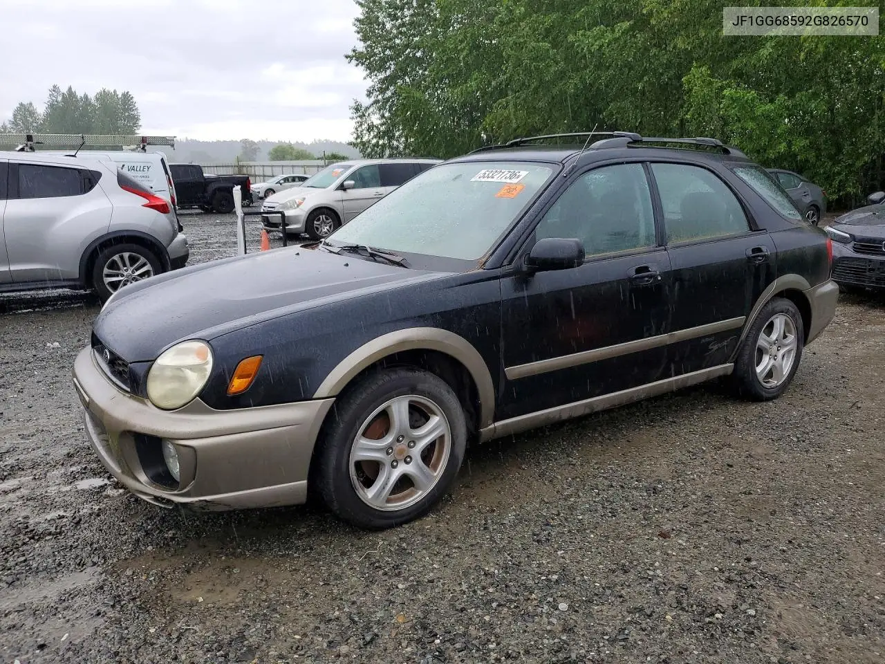 2002 Subaru Impreza Outback Sport VIN: JF1GG68592G826570 Lot: 53321736