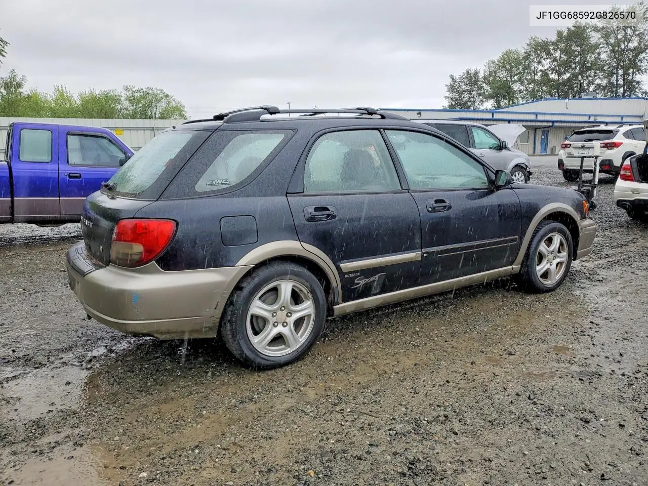2002 Subaru Impreza Outback Sport VIN: JF1GG68592G826570 Lot: 53321736