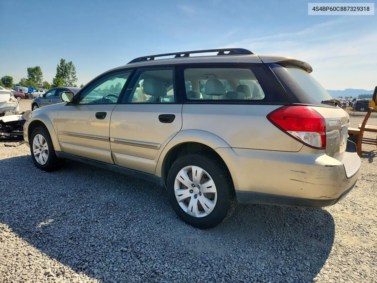 2008 Subaru Outback VIN: 4S4BP60C887329318 Lot: 57447336