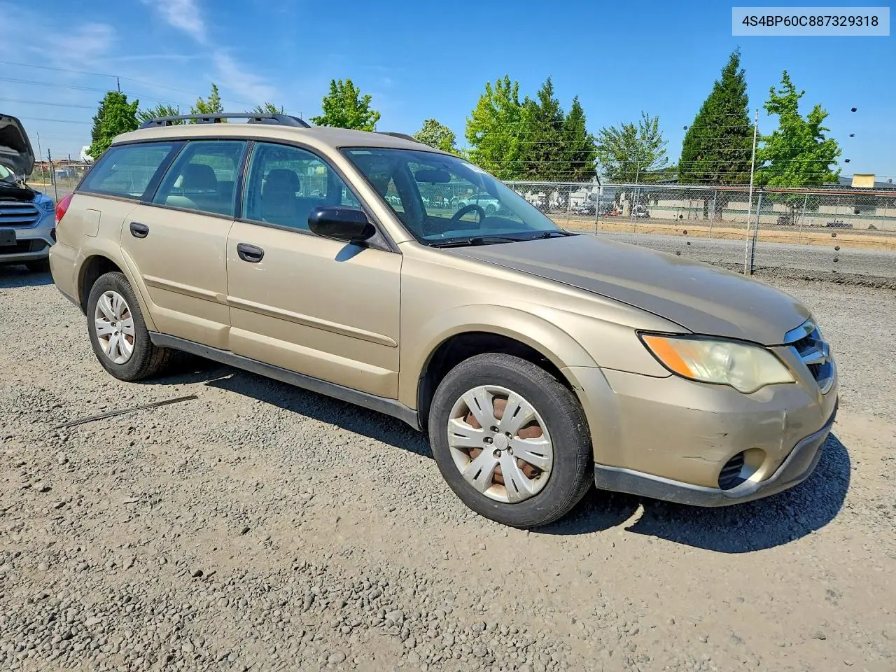 2008 Subaru Outback VIN: 4S4BP60C887329318 Lot: 57447336