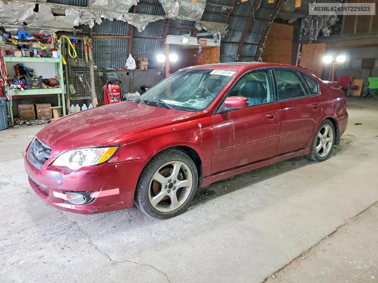 2009 Subaru Legacy 2.5I Limited VIN: 4S3BL626397225523 Lot: 55113016