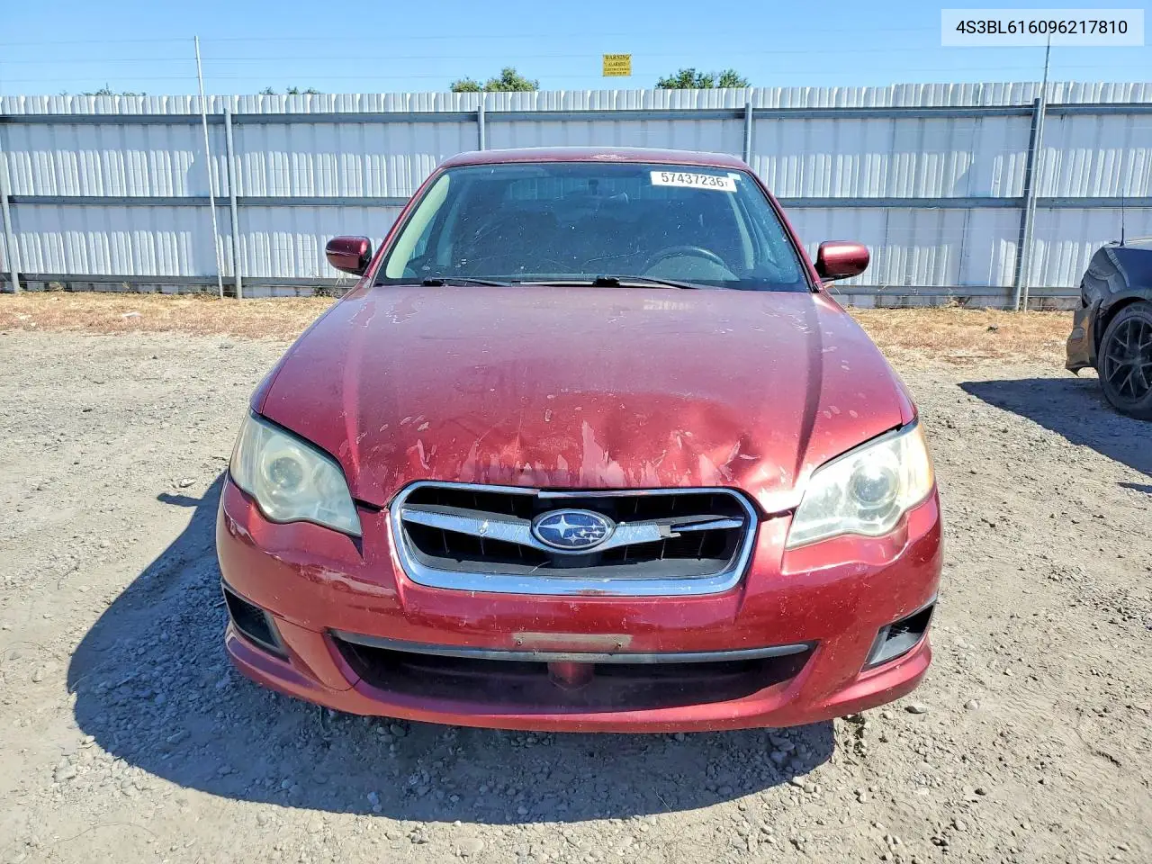 2009 Subaru Legacy 2.5I VIN: 4S3BL616096217810 Lot: 57437236