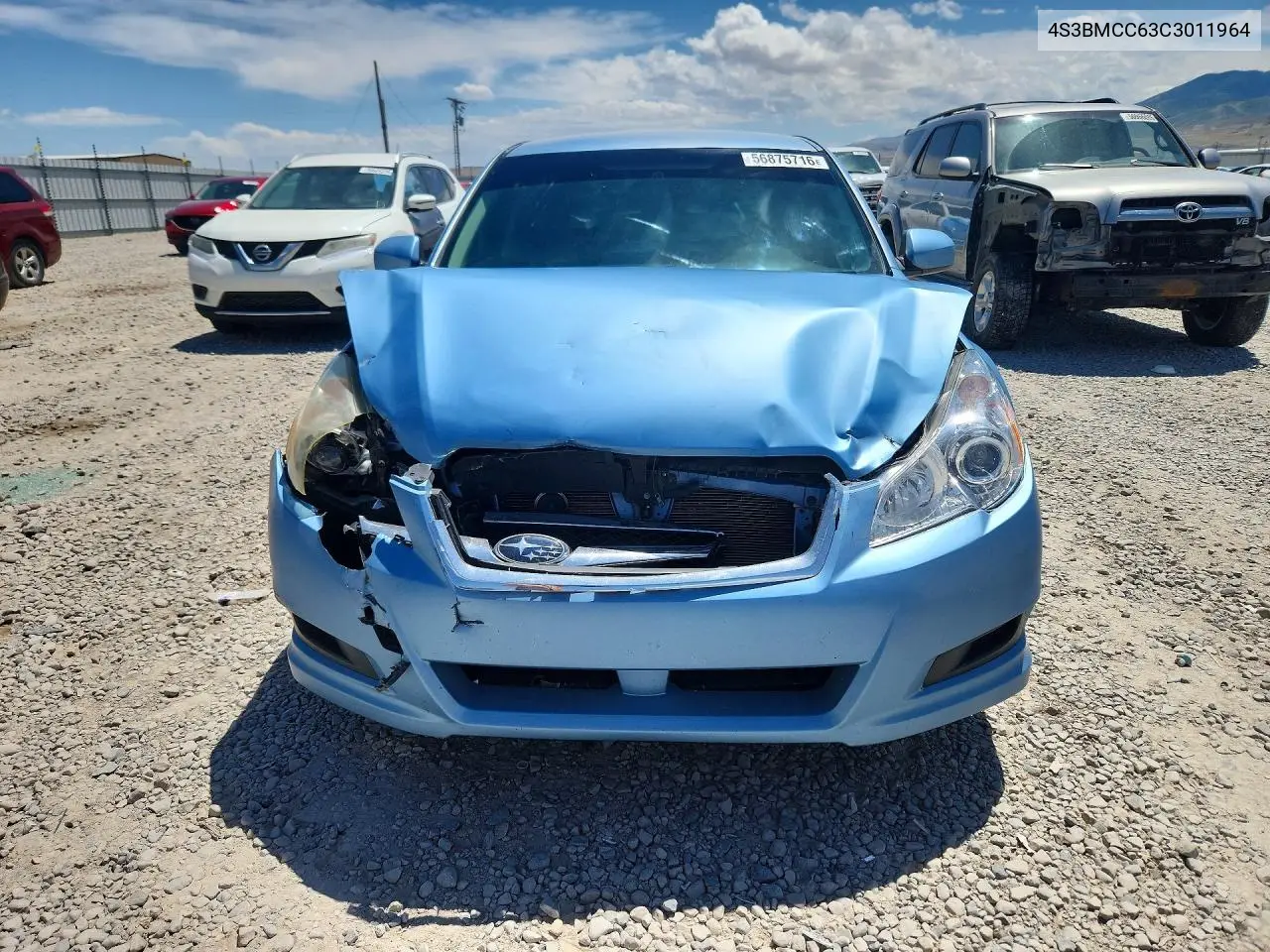 2012 Subaru Legacy 2.5I Premium VIN: 4S3BMCC63C3011964 Lot: 56875716