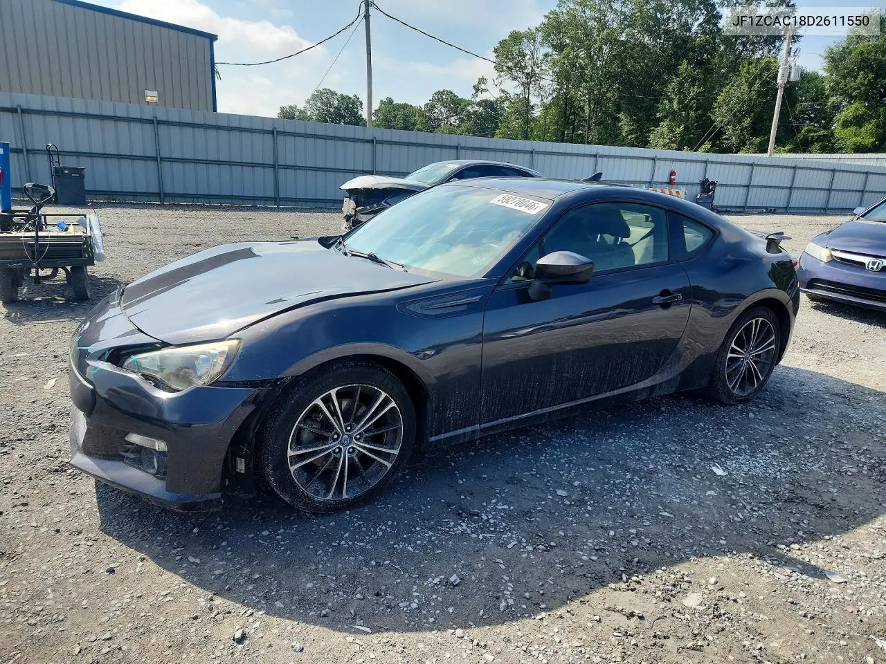 2013 Subaru Brz 2.0 Limited VIN: JF1ZCAC18D2611550 Lot: 59270046