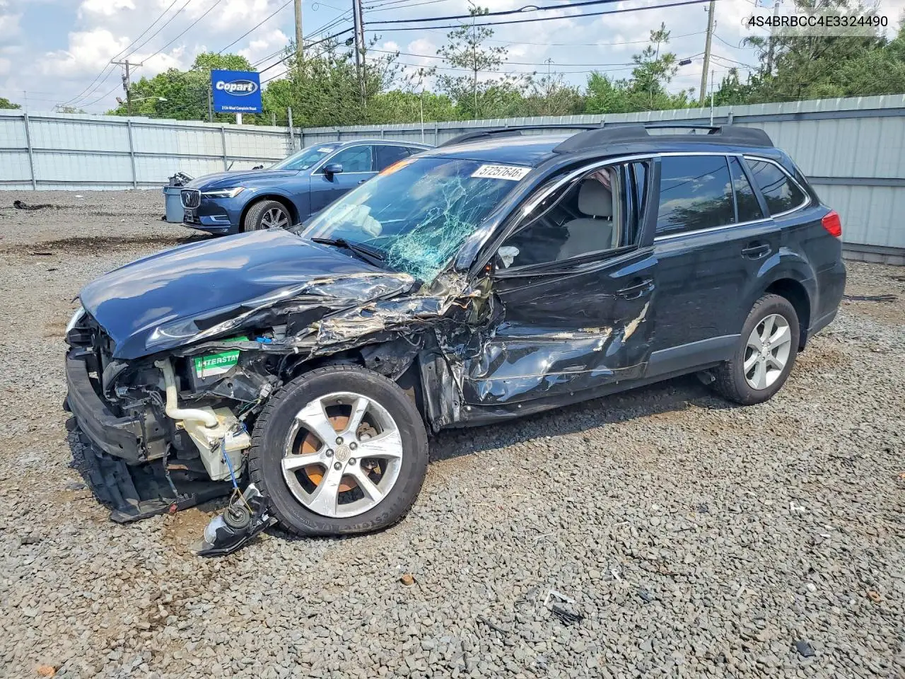 2014 Subaru Outback 2.5I Premium VIN: 4S4BRBCC4E3324490 Lot: 57257646