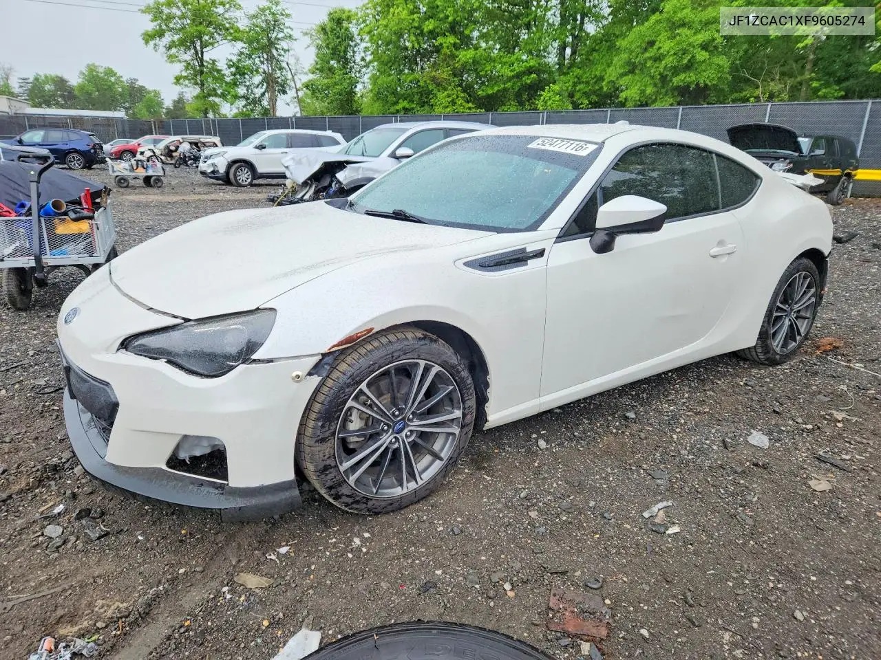 2015 Subaru Brz 2.0 Limited VIN: JF1ZCAC1XF9605274 Lot: 52477116