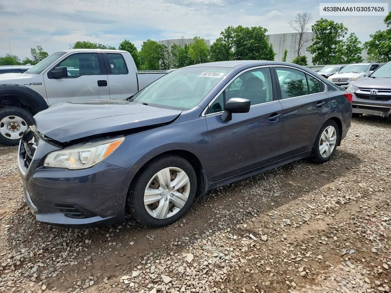 2016 Subaru Legacy 2.5I VIN: 4S3BNAA61G3057626 Lot: 56747906