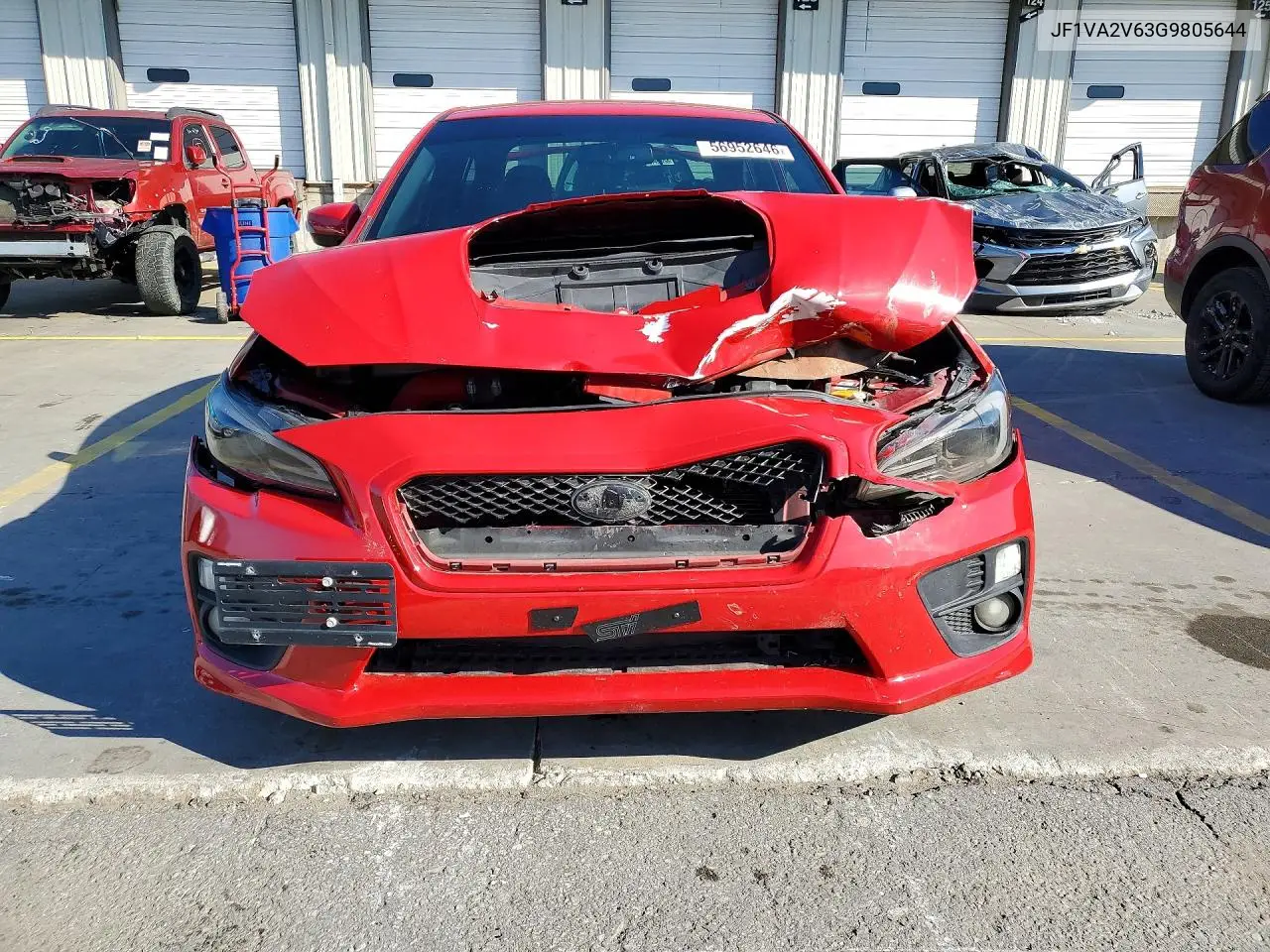 2016 Subaru Wrx Sti VIN: JF1VA2V63G9805644 Lot: 56952646