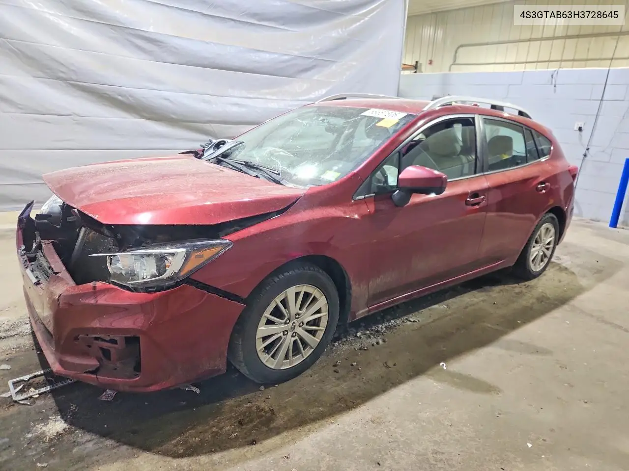 2017 Subaru Impreza Premium VIN: 4S3GTAB63H3728645 Lot: 56687806