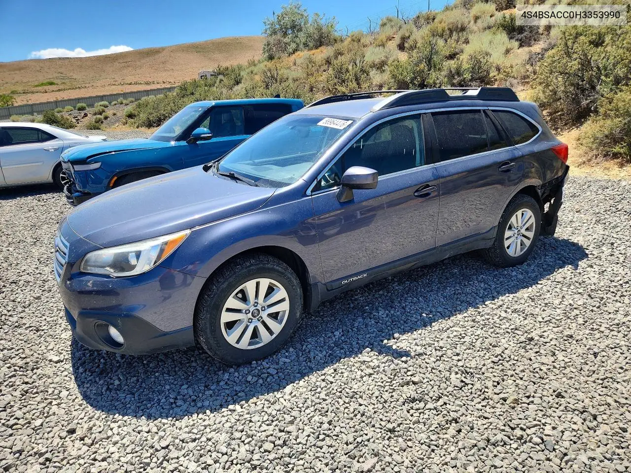 2017 Subaru Outback 2.5I Premium VIN: 4S4BSACC0H3353990 Lot: 58964476
