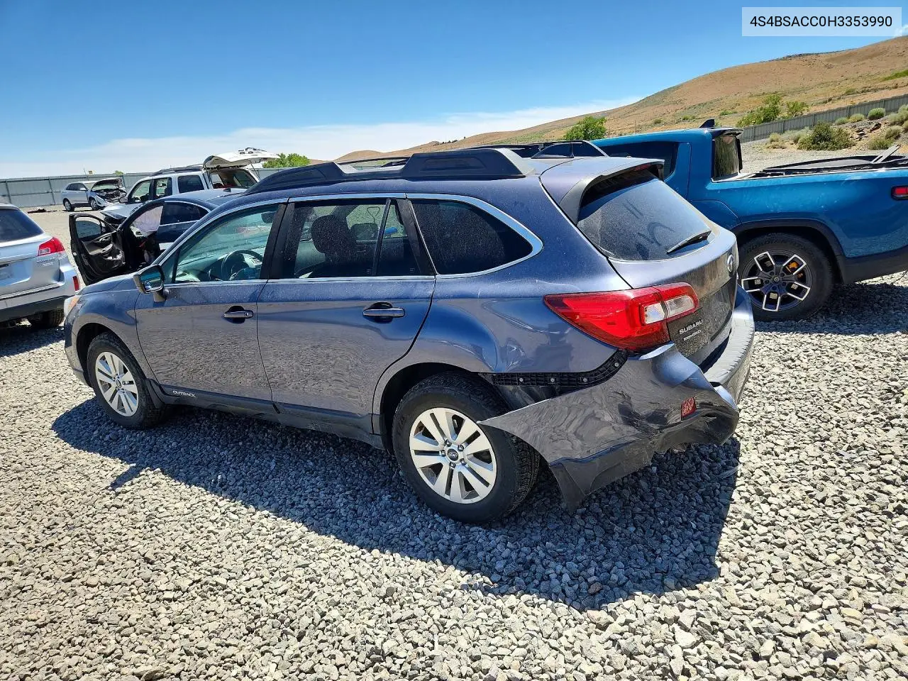 2017 Subaru Outback 2.5I Premium VIN: 4S4BSACC0H3353990 Lot: 58964476