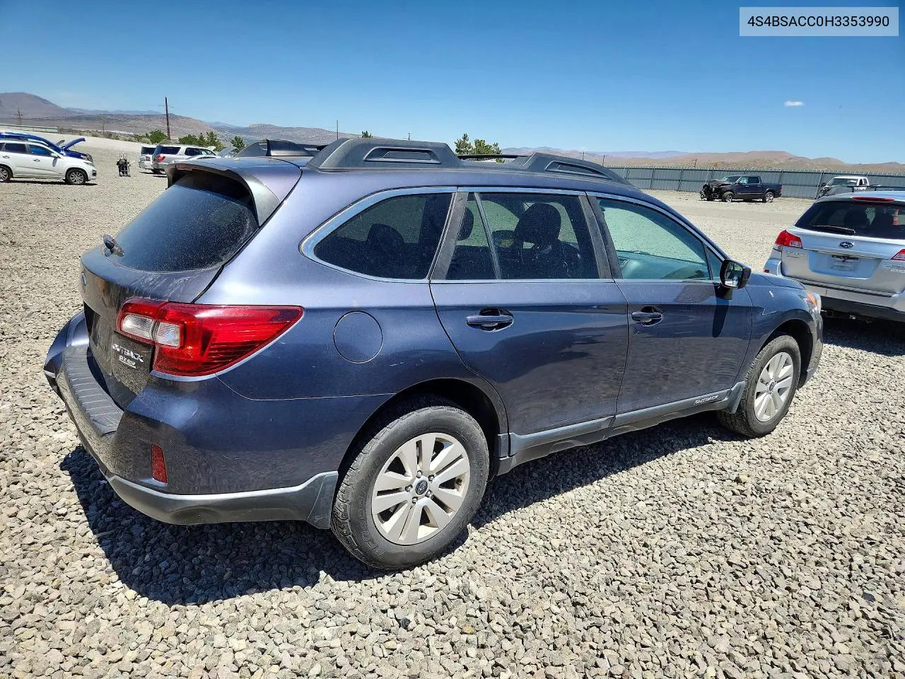 2017 Subaru Outback 2.5I Premium VIN: 4S4BSACC0H3353990 Lot: 58964476