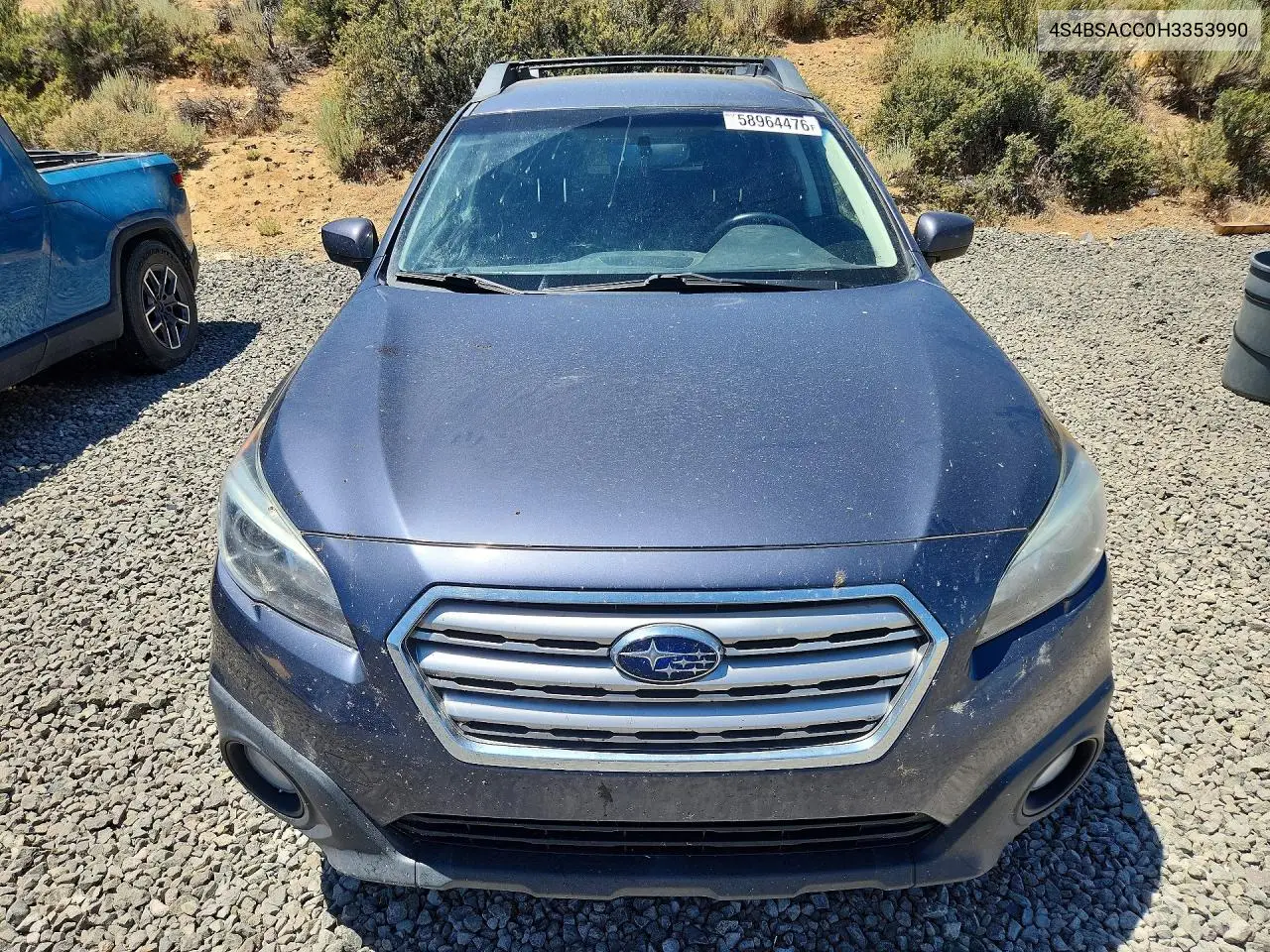 2017 Subaru Outback 2.5I Premium VIN: 4S4BSACC0H3353990 Lot: 58964476
