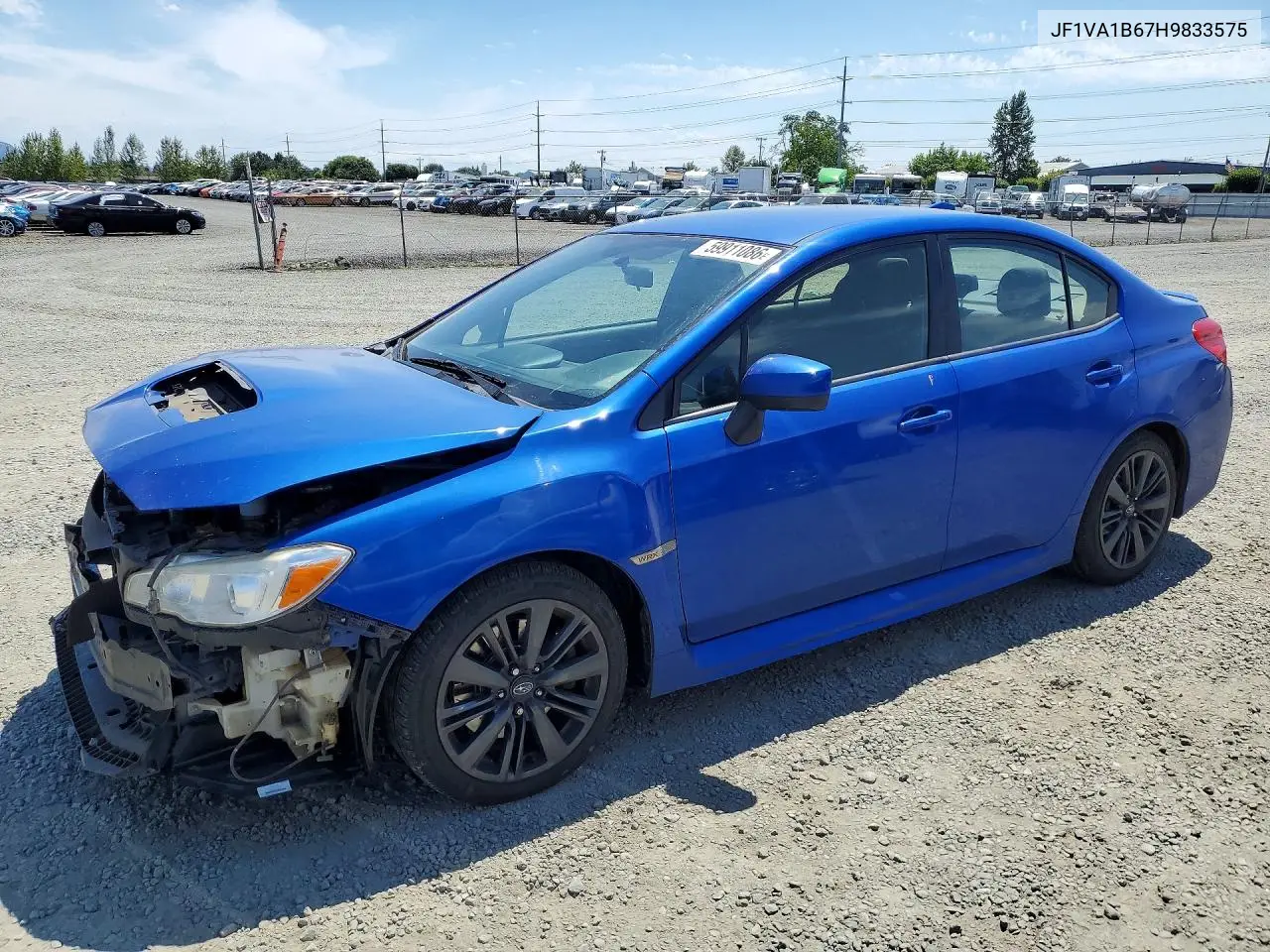 2017 Subaru Wrx VIN: JF1VA1B67H9833575 Lot: 59911086
