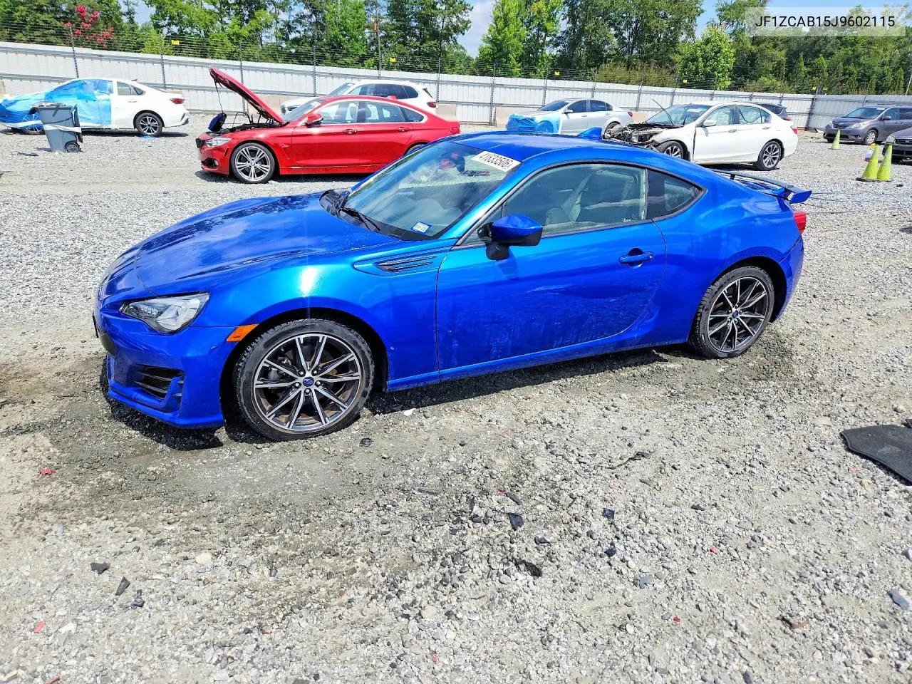 2018 Subaru Brz 2.0 Premium VIN: JF1ZCAB15J9602115 Lot: 41633506