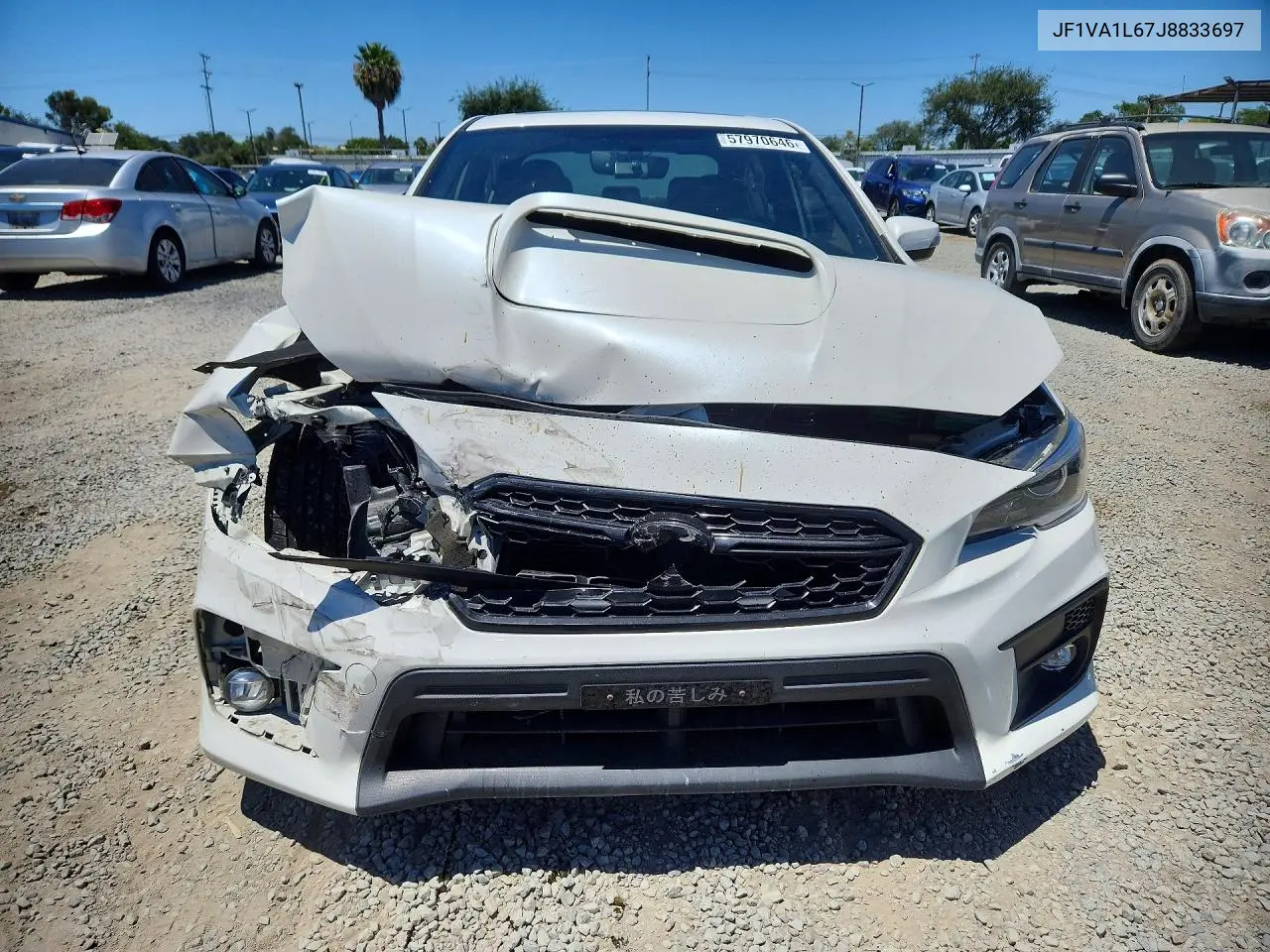 2018 Subaru Wrx Limited VIN: JF1VA1L67J8833697 Lot: 57970646