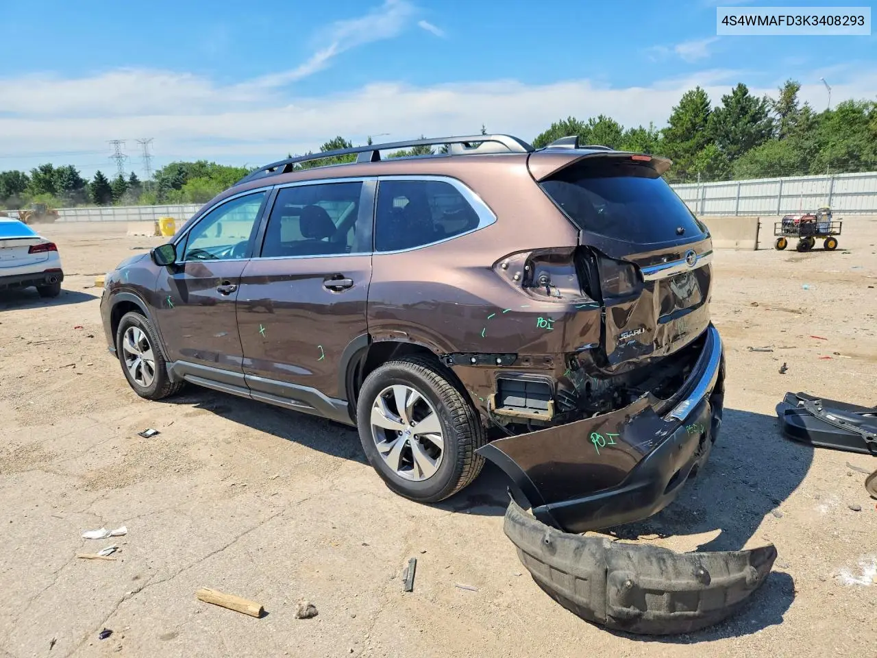2019 Subaru Ascent Premium VIN: 4S4WMAFD3K3408293 Lot: 59010756