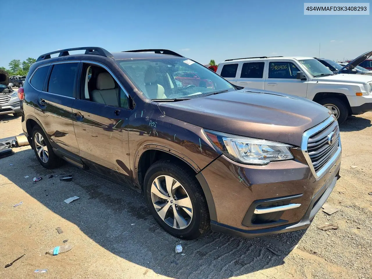 2019 Subaru Ascent Premium VIN: 4S4WMAFD3K3408293 Lot: 59010756