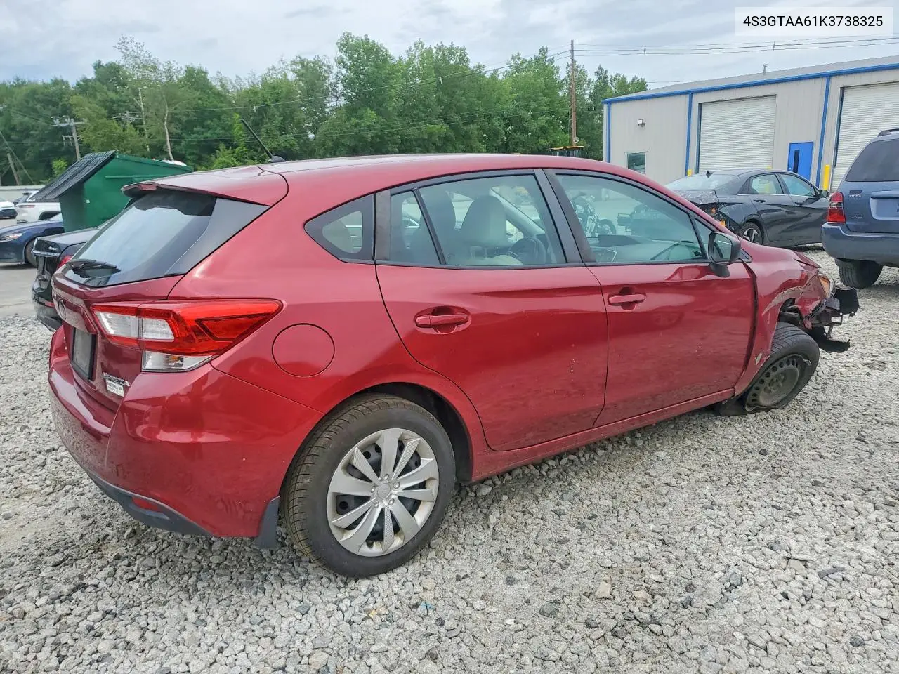 2019 Subaru Impreza VIN: 4S3GTAA61K3738325 Lot: 59888226