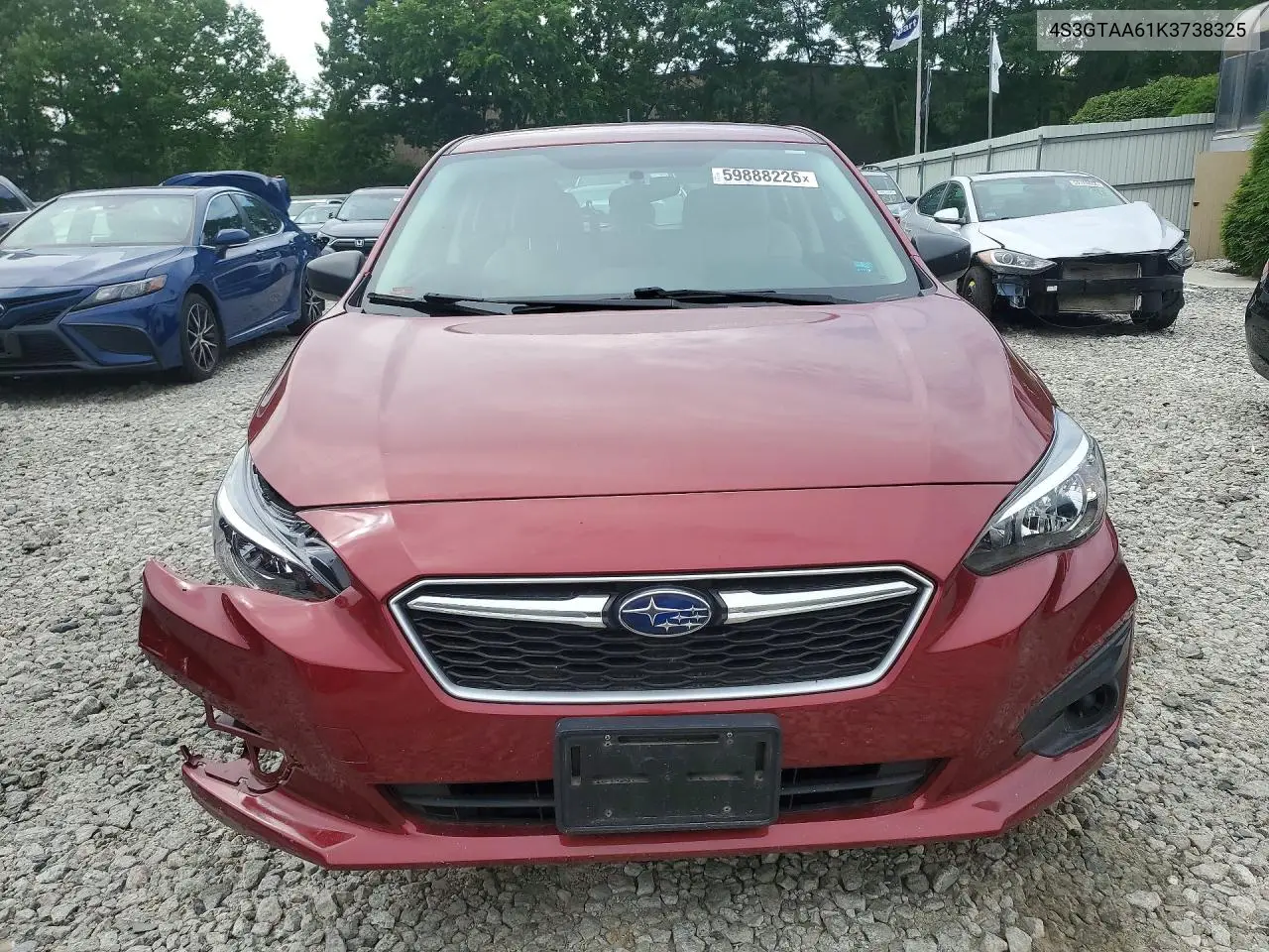 2019 Subaru Impreza VIN: 4S3GTAA61K3738325 Lot: 59888226