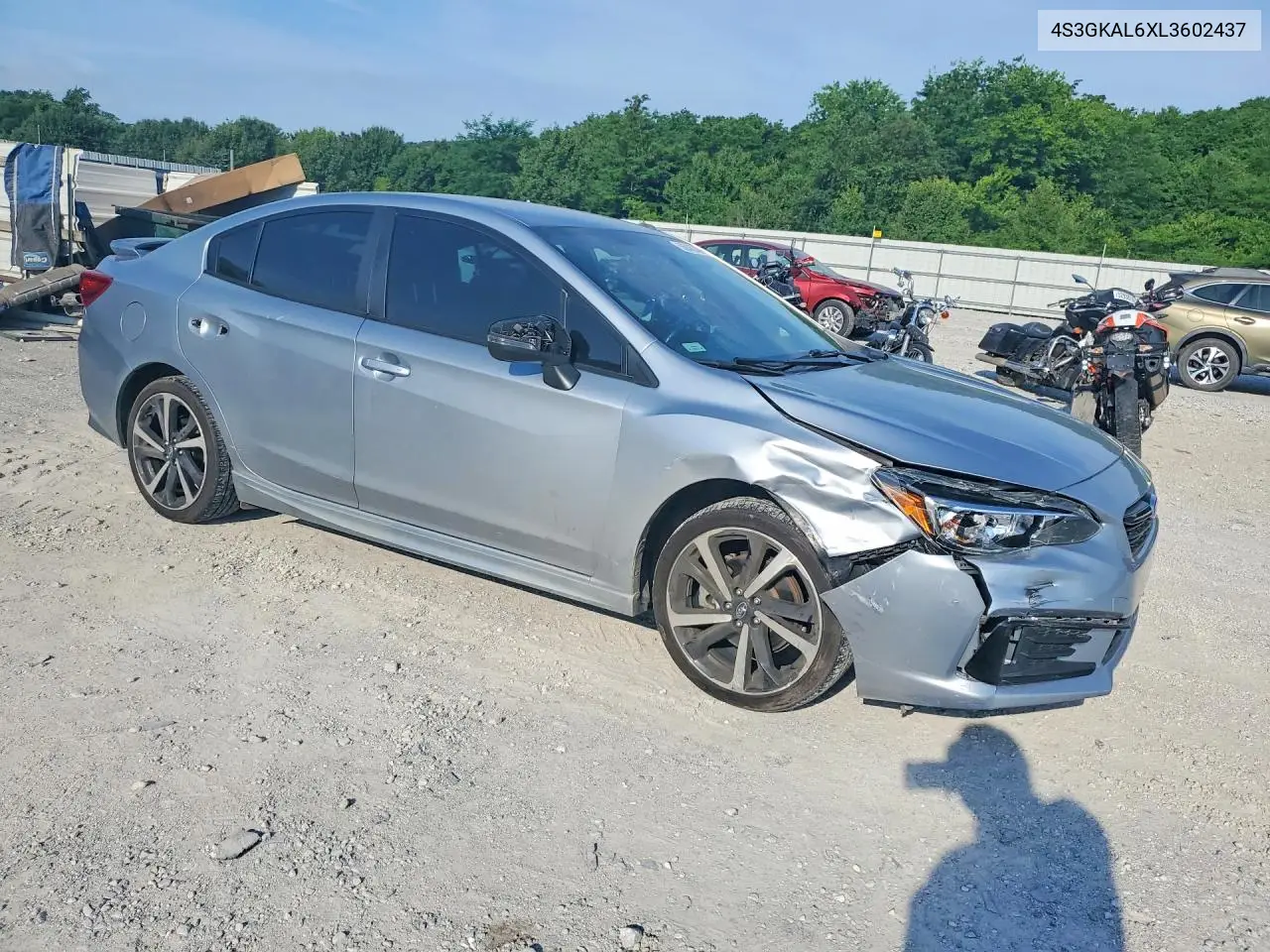 2020 Subaru Impreza Sport VIN: 4S3GKAL6XL3602437 Lot: 56045246
