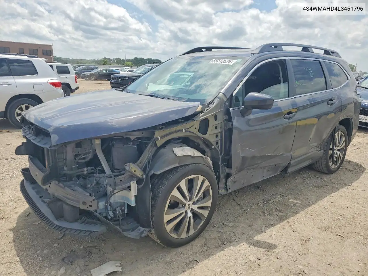 2020 Subaru Ascent Premium VIN: 4S4WMAHD4L3451796 Lot: 56770526