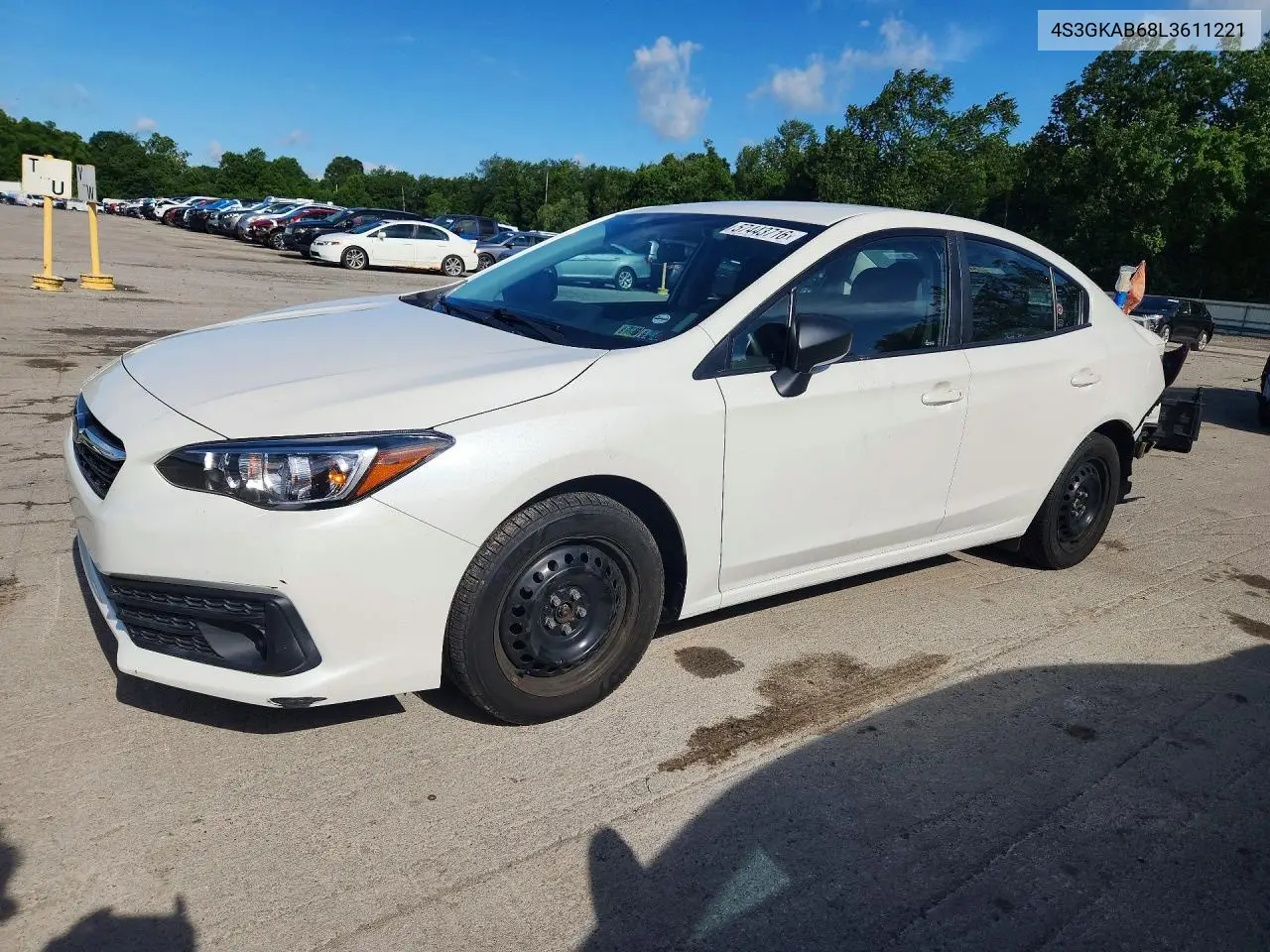 2020 Subaru Impreza VIN: 4S3GKAB68L3611221 Lot: 57443716