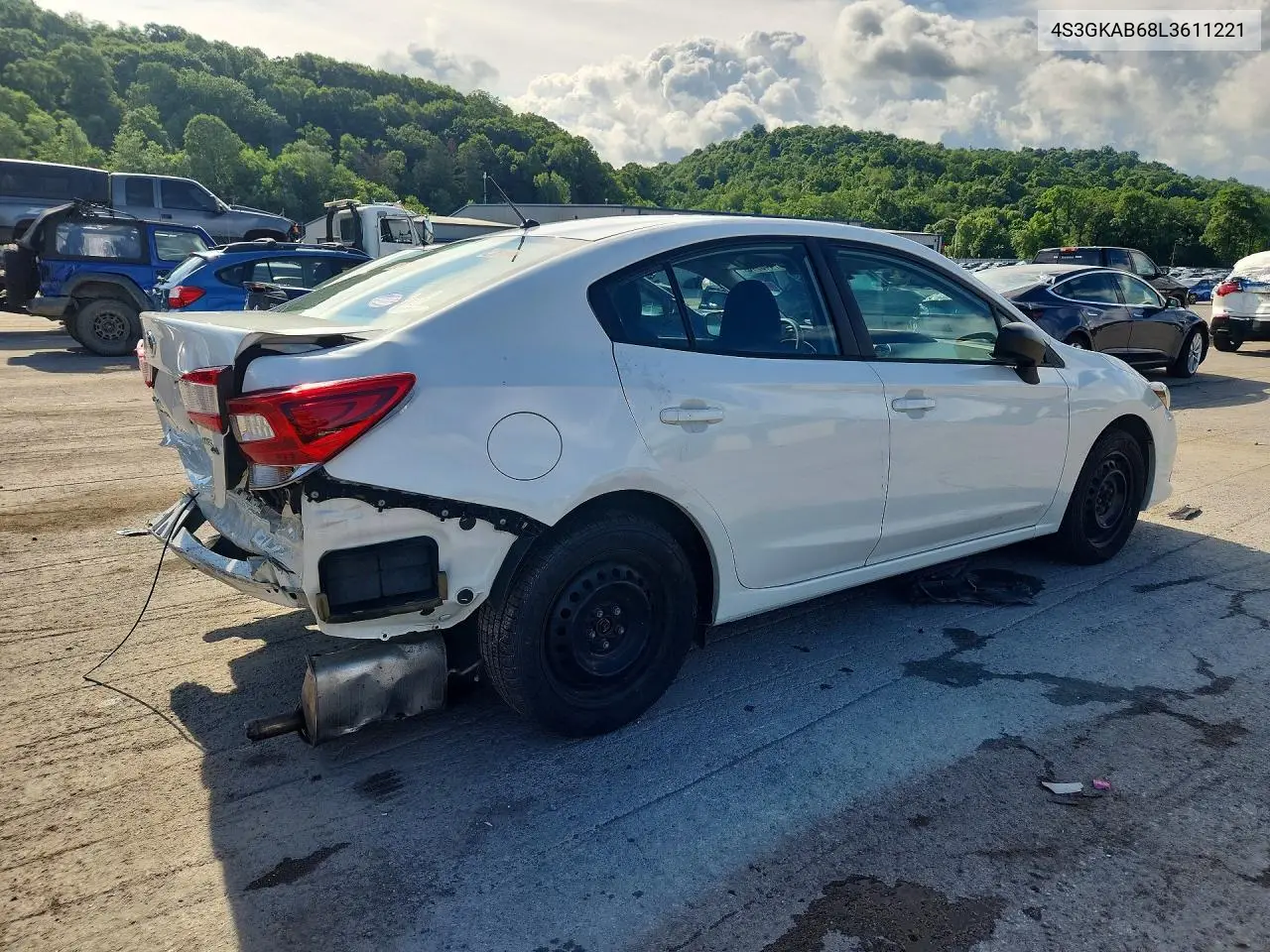 2020 Subaru Impreza VIN: 4S3GKAB68L3611221 Lot: 57443716
