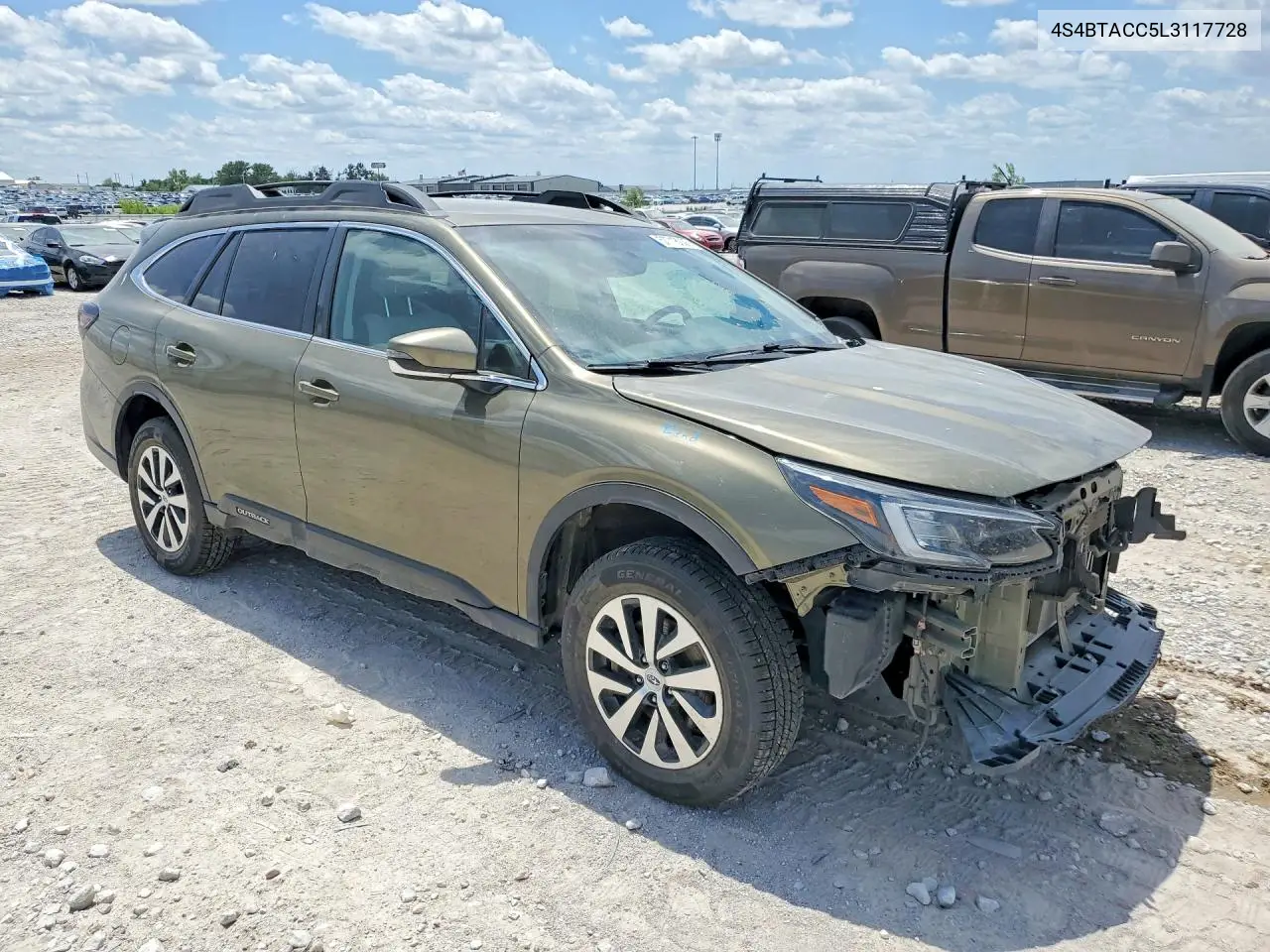 2020 Subaru Outback Premium VIN: 4S4BTACC5L3117728 Lot: 57718236
