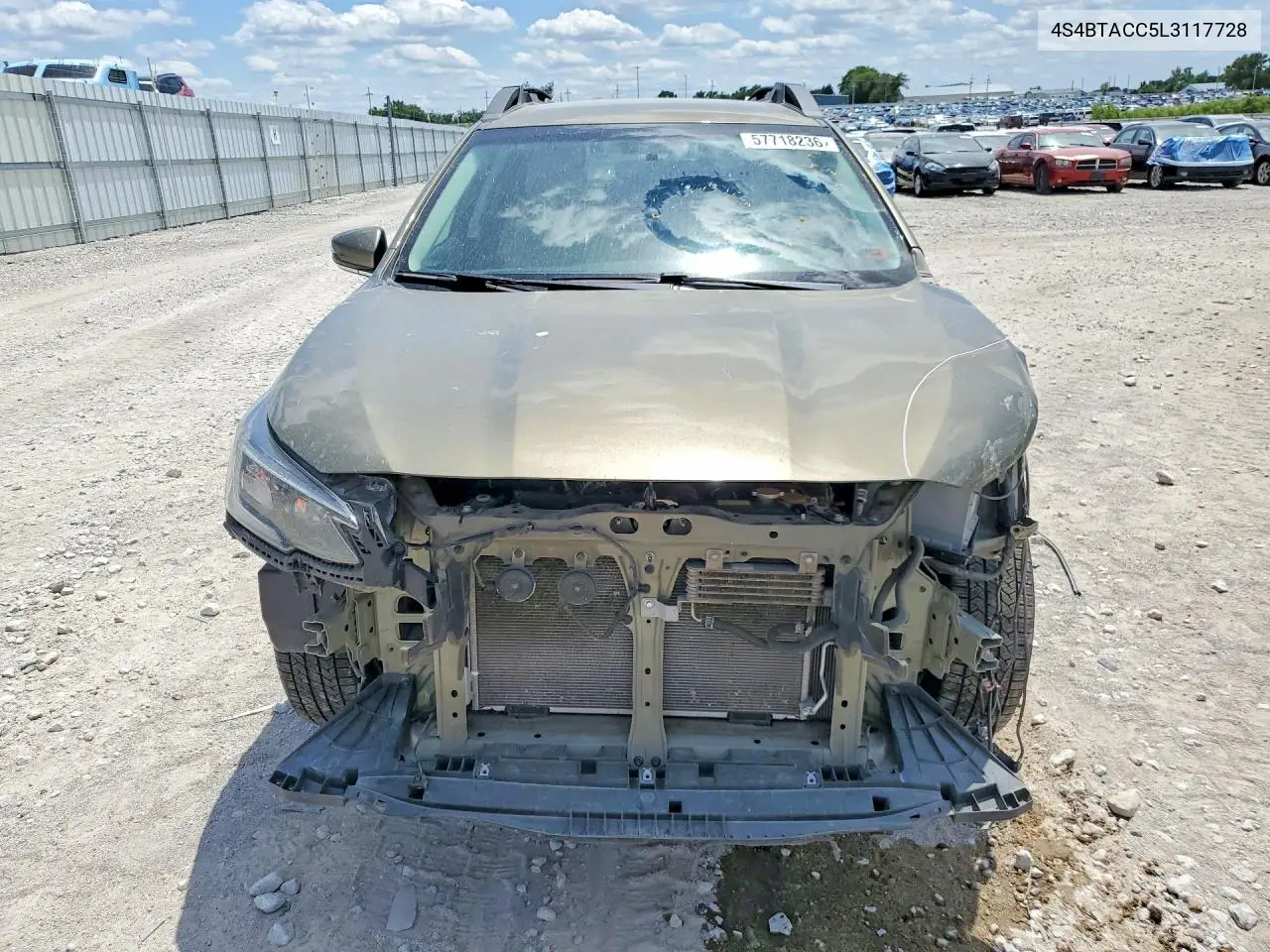 2020 Subaru Outback Premium VIN: 4S4BTACC5L3117728 Lot: 57718236