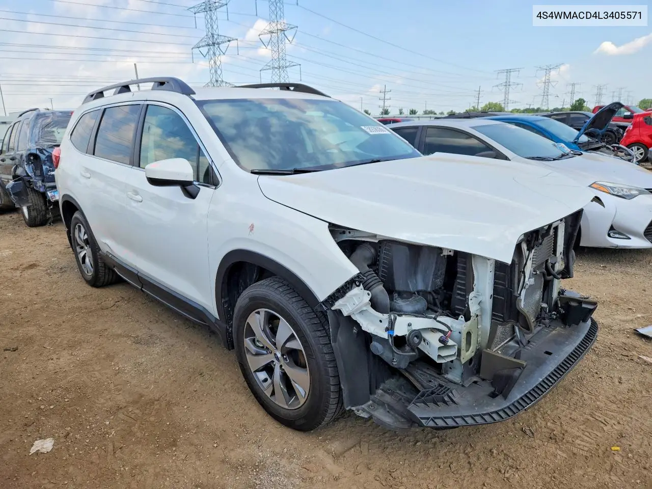 2020 Subaru Ascent Premium VIN: 4S4WMACD4L3405571 Lot: 58936366