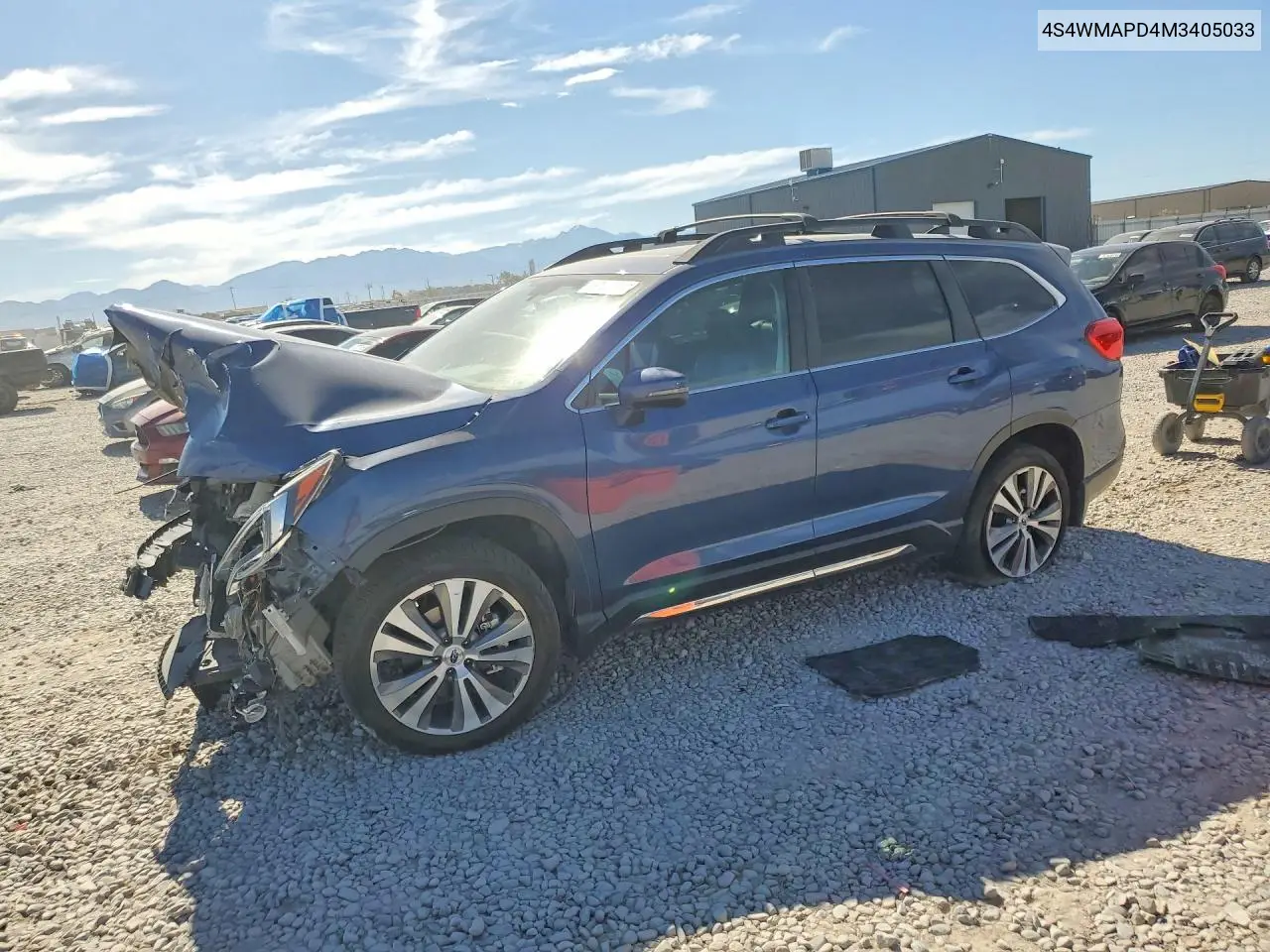 2021 Subaru Ascent Limited VIN: 4S4WMAPD4M3405033 Lot: 57412016