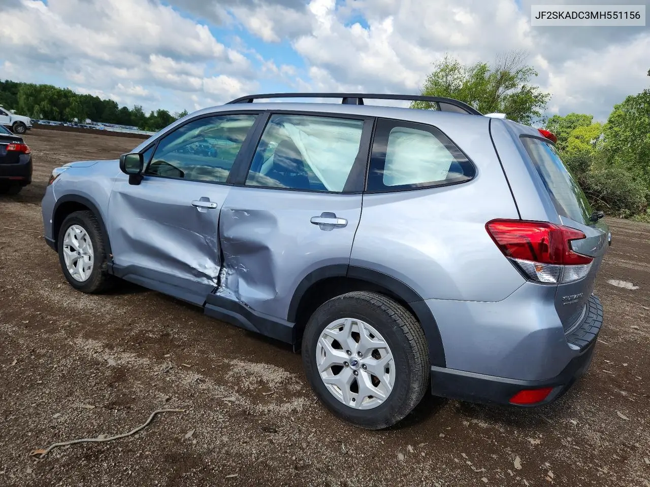 2021 Subaru Forester VIN: JF2SKADC3MH551156 Lot: 58020916