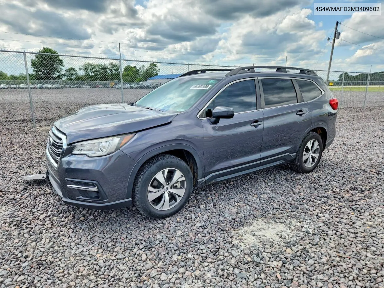 2021 Subaru Ascent Premium VIN: 4S4WMAFD2M3409602 Lot: 58595296