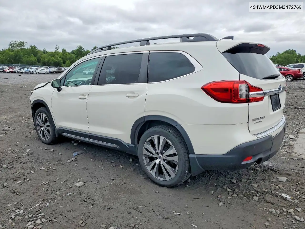 2021 Subaru Ascent Limited VIN: 4S4WMAPD3M3472769 Lot: 59251886