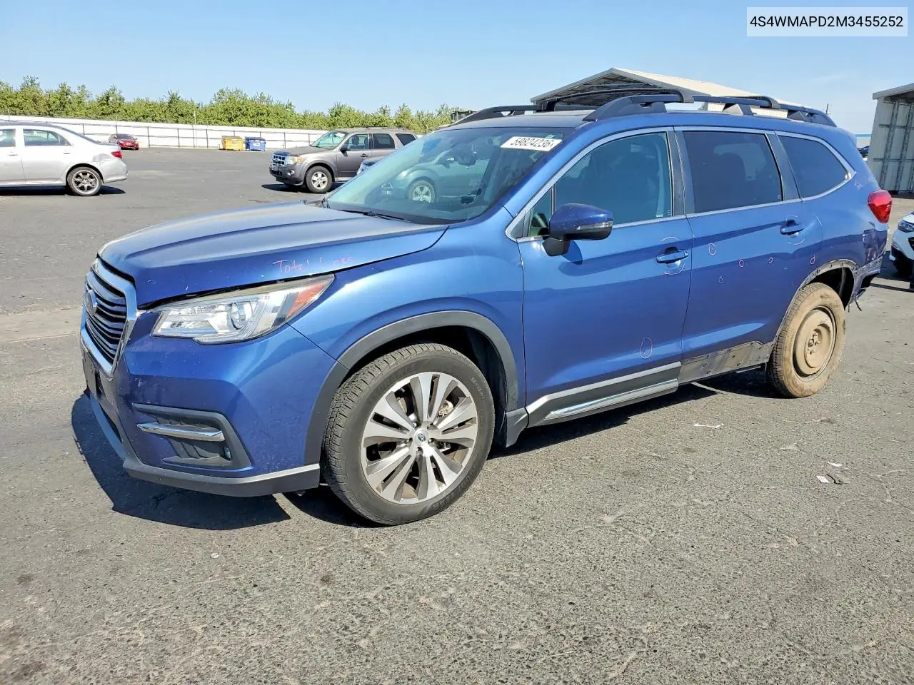 2021 Subaru Ascent Limited VIN: 4S4WMAPD2M3455252 Lot: 59824236