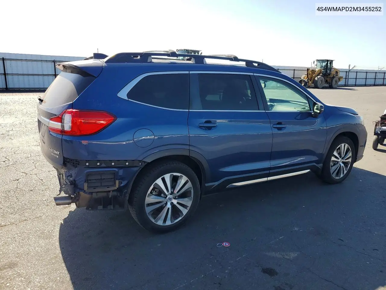 2021 Subaru Ascent Limited VIN: 4S4WMAPD2M3455252 Lot: 59824236