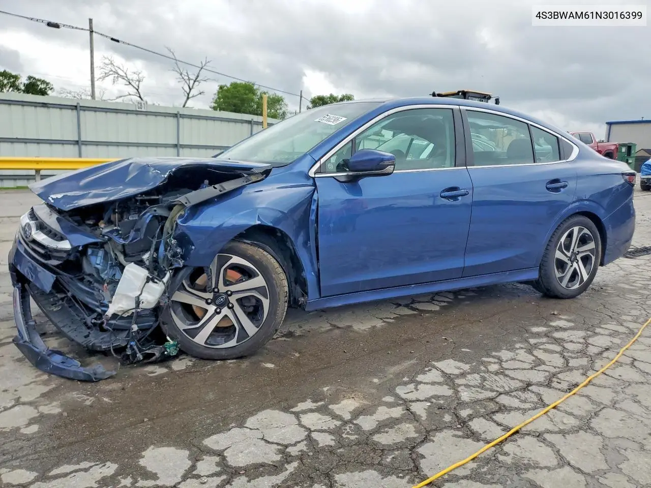 2022 Subaru Legacy Limited VIN: 4S3BWAM61N3016399 Lot: 55160296