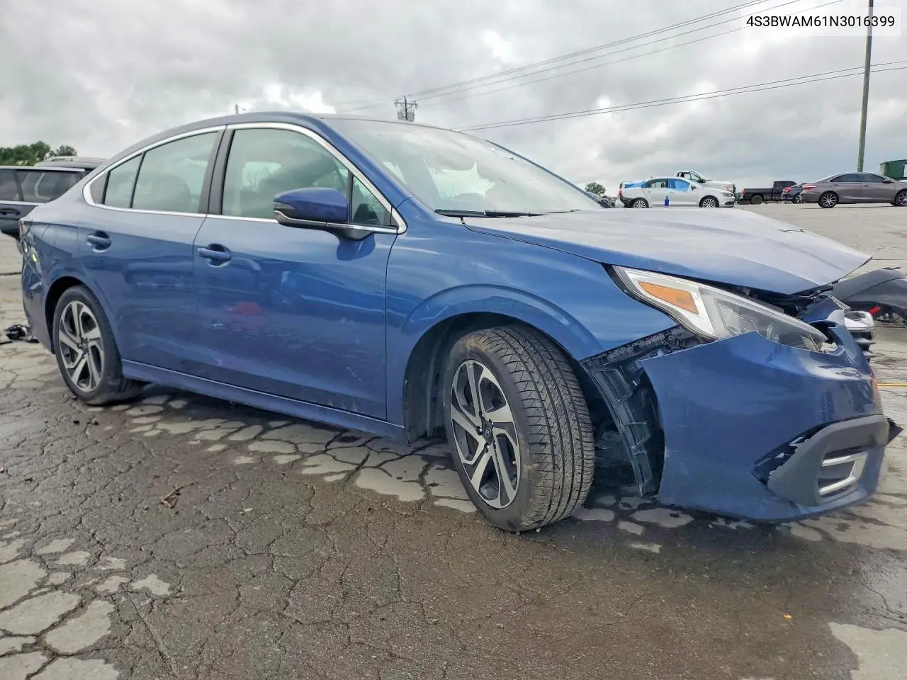 2022 Subaru Legacy Limited VIN: 4S3BWAM61N3016399 Lot: 55160296