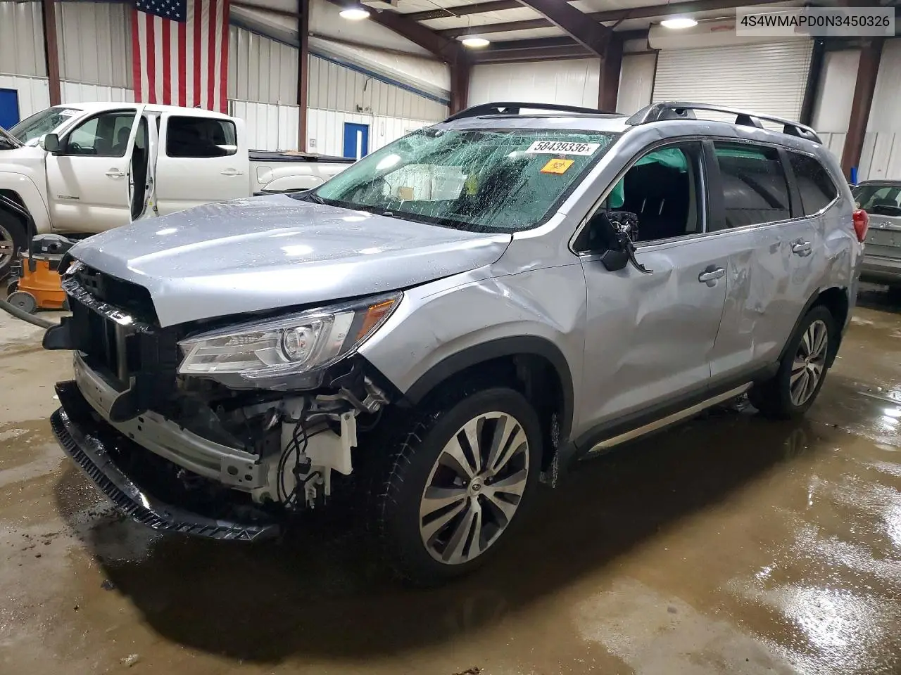 2022 Subaru Ascent Limited VIN: 4S4WMAPD0N3450326 Lot: 58439336