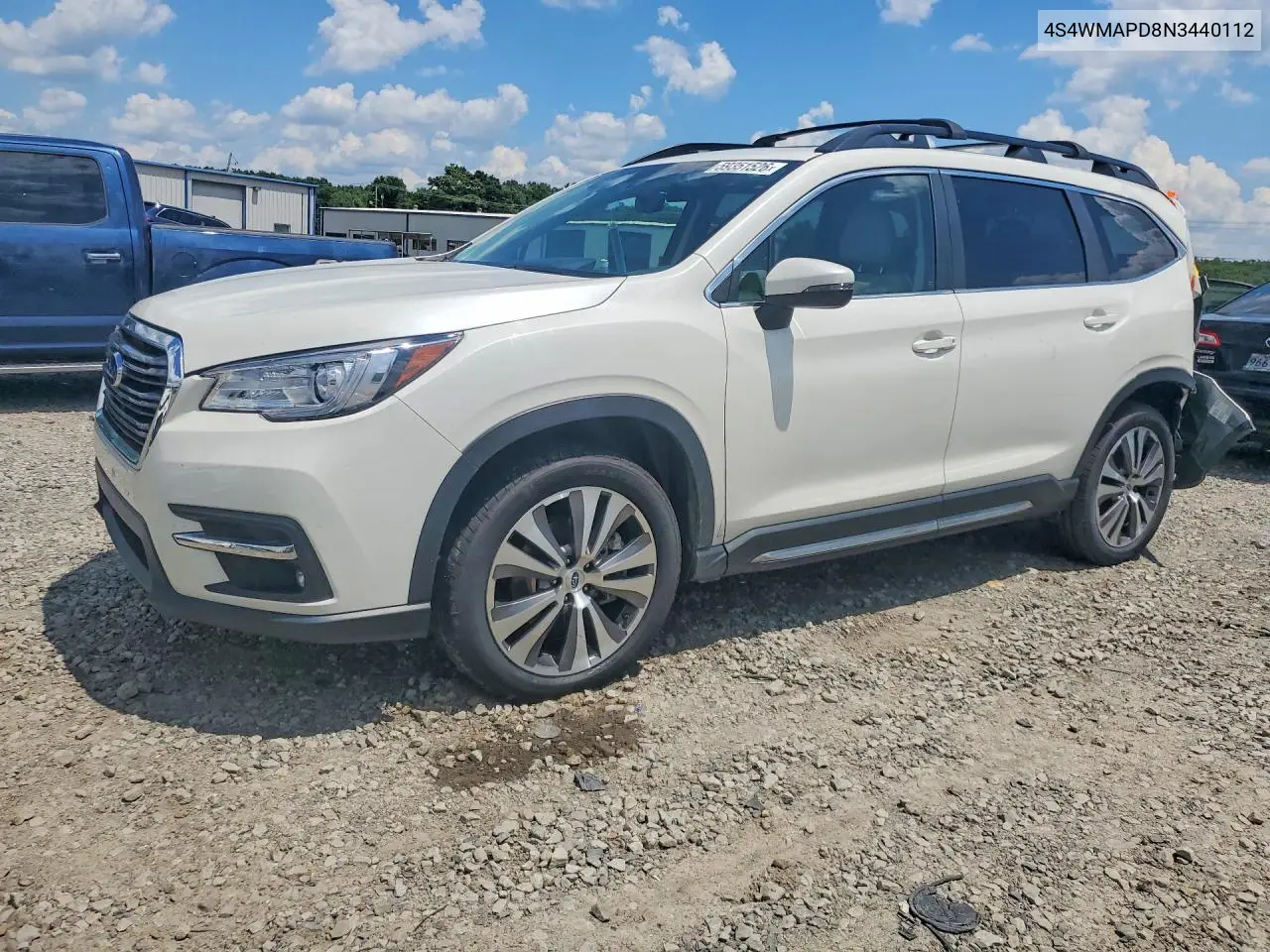 2022 Subaru Ascent Limited VIN: 4S4WMAPD8N3440112 Lot: 59351526