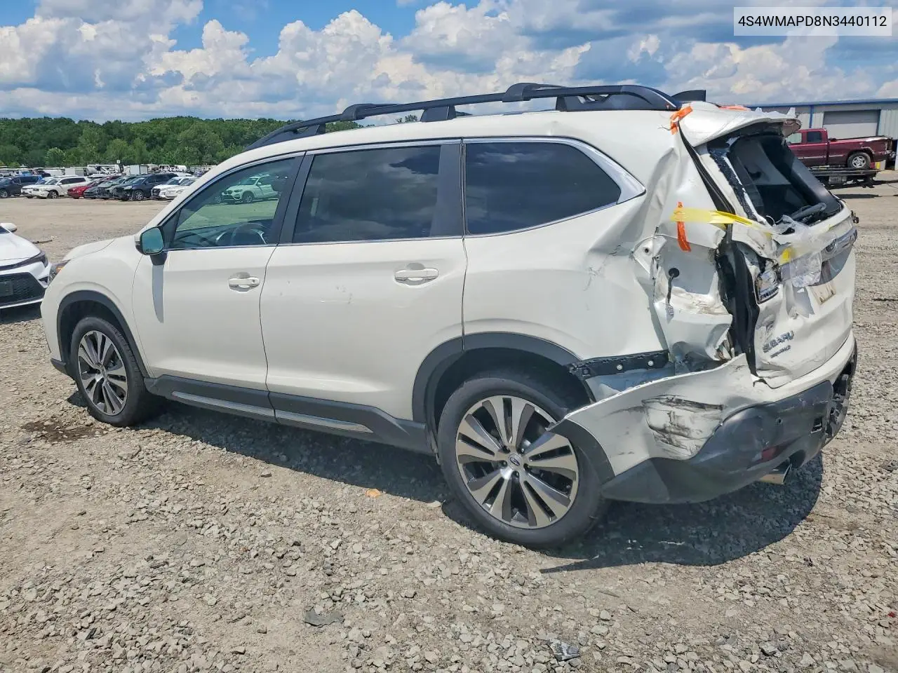 2022 Subaru Ascent Limited VIN: 4S4WMAPD8N3440112 Lot: 59351526