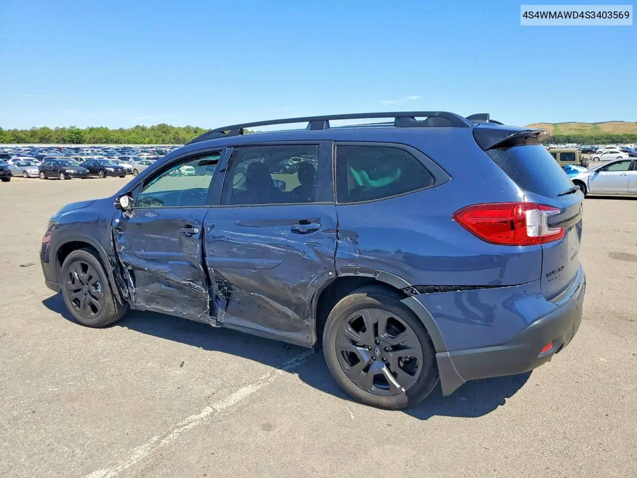 2025 Subaru Ascent Onyx Touring VIN: 4S4WMAWD4S3403569 Lot: 56326196