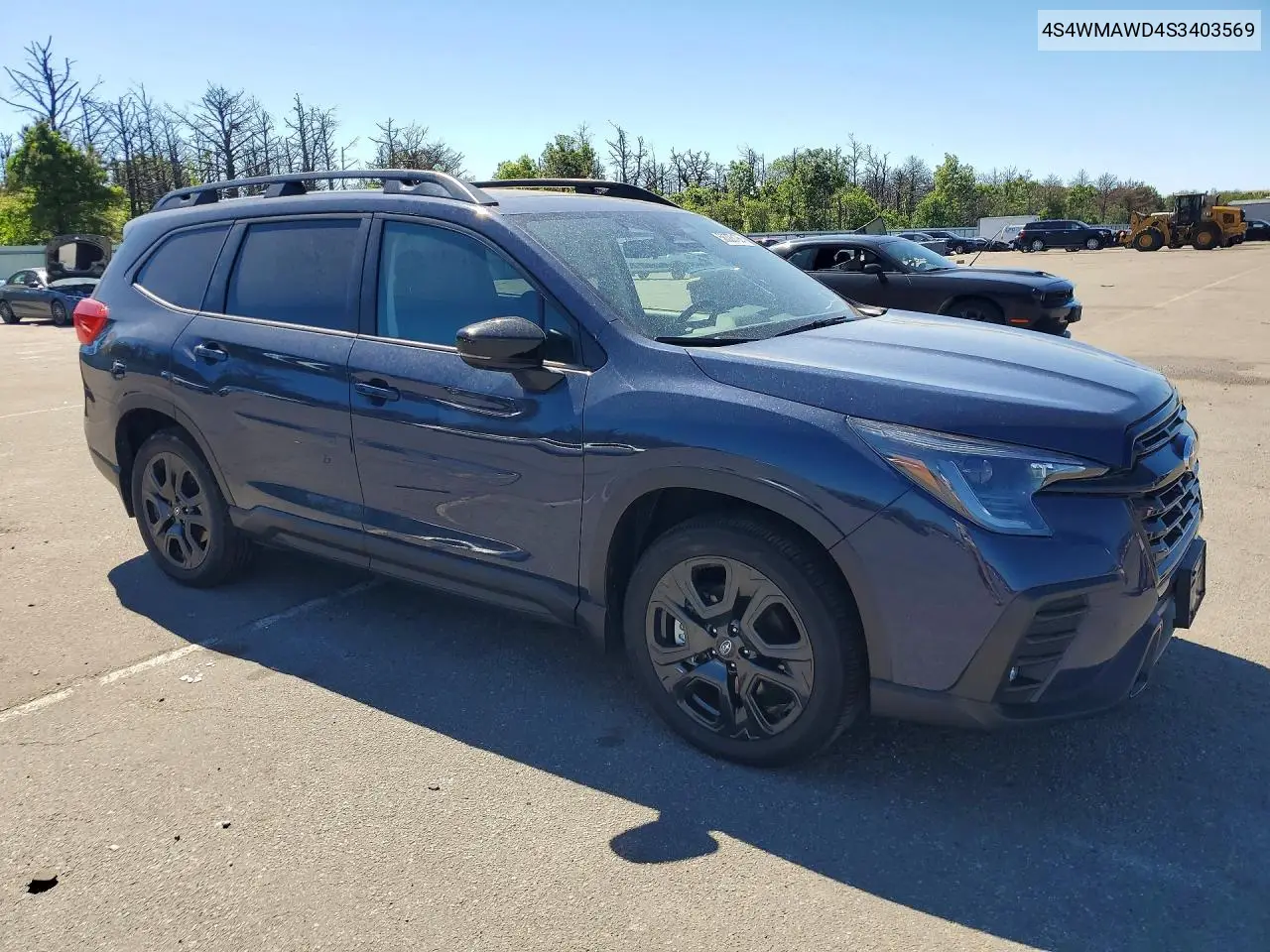 2025 Subaru Ascent Onyx Touring VIN: 4S4WMAWD4S3403569 Lot: 56326196