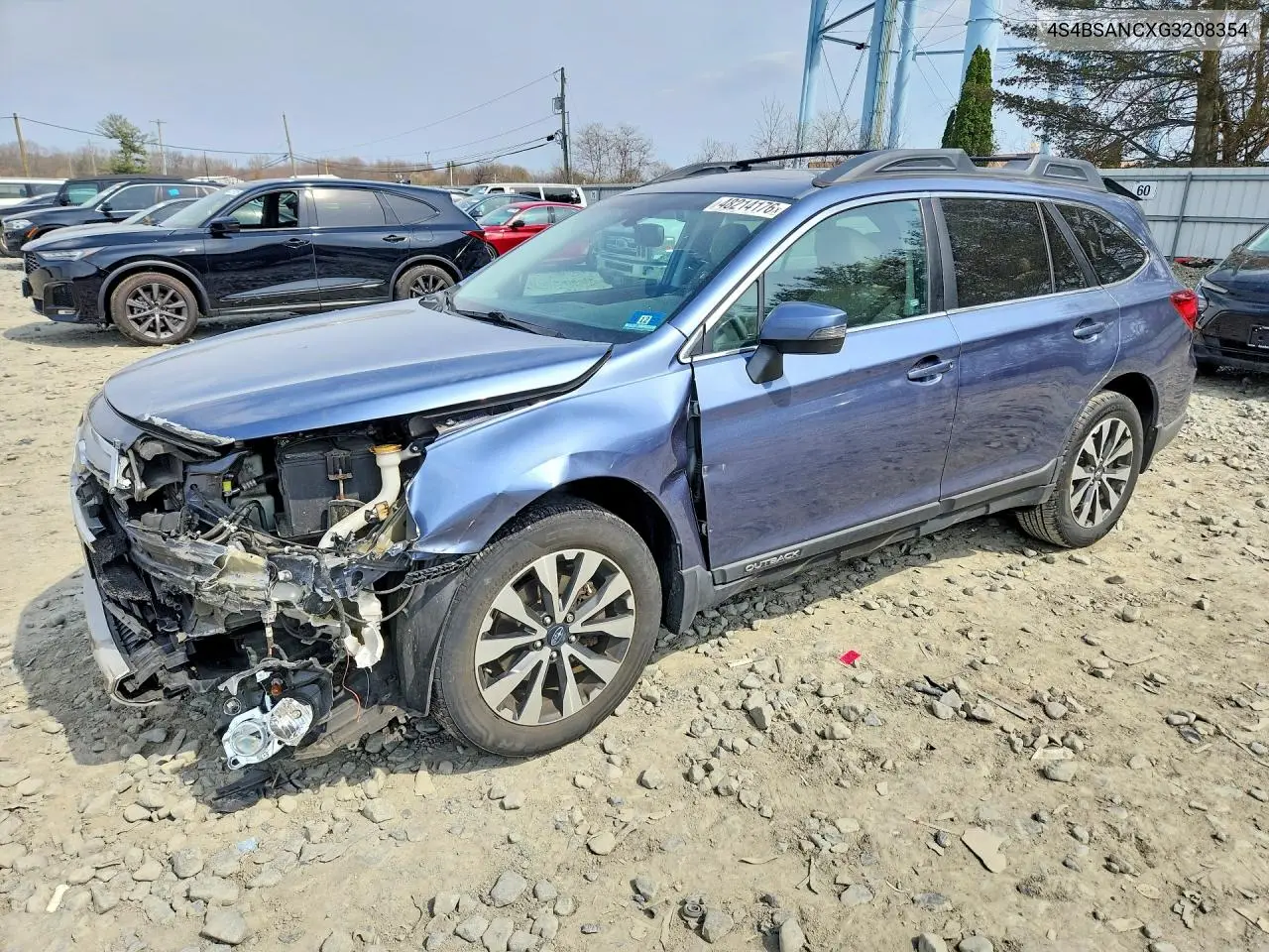 2016 Subaru Outback 2.5I Limited VIN: 4S4BSANCXG3208354 Lot: 48214176