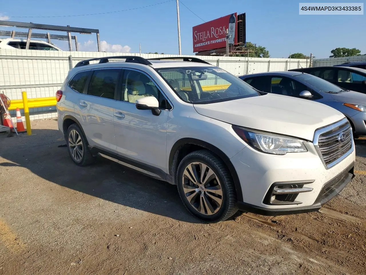 2019 Subaru Ascent Limited VIN: 4S4WMAPD3K3433385 Lot: 58428886