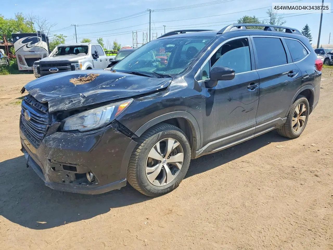 2019 Subaru Ascent Premium VIN: 4S4WMAGD4K3438725 Lot: 58762616