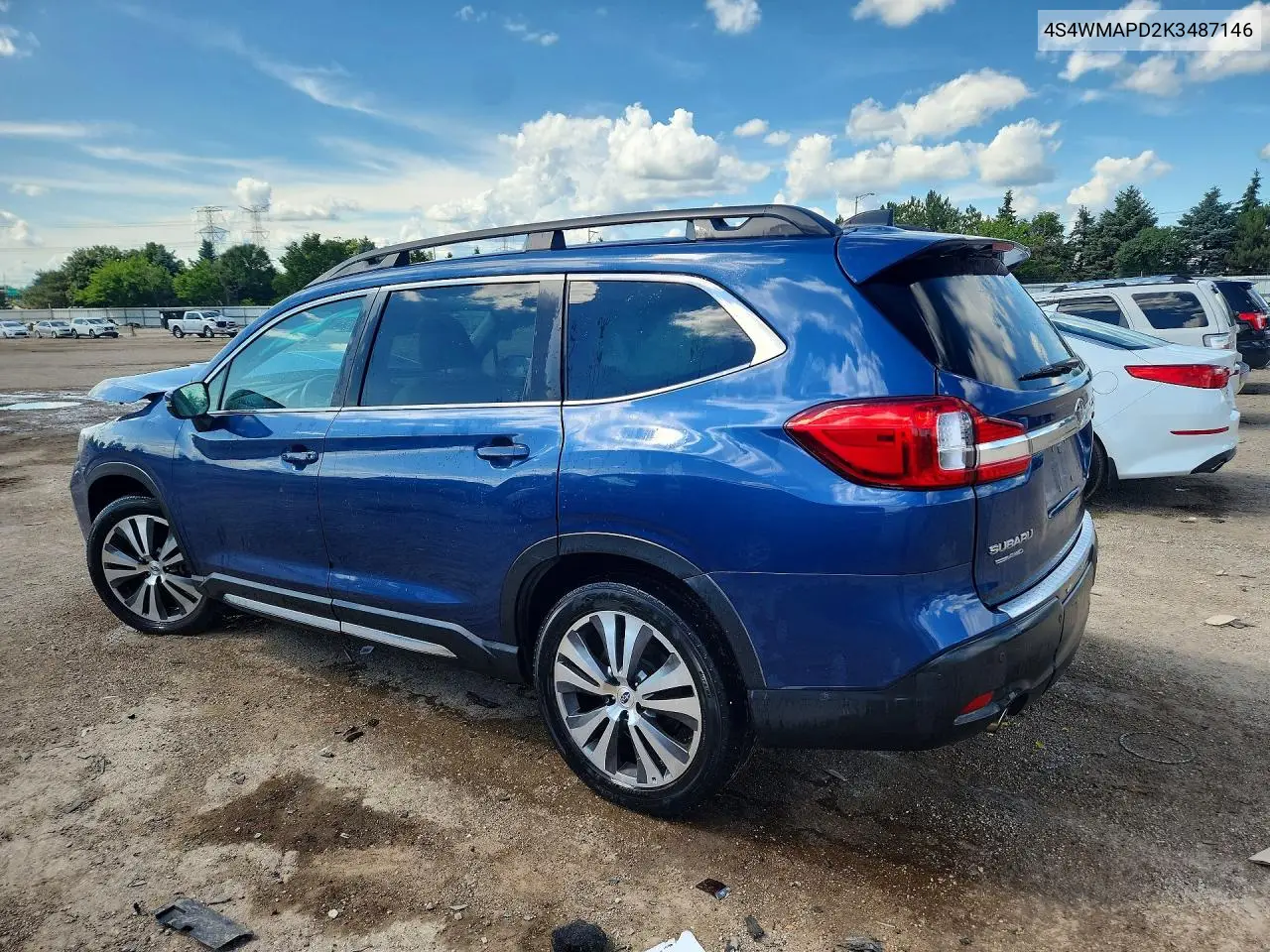 2019 Subaru Ascent Limited VIN: 4S4WMAPD2K3487146 Lot: 58826246
